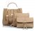 Mammon Women's Handbag With Sling Bag & Wristlet (Set of 3) (3L-bib-Cream_Cream)